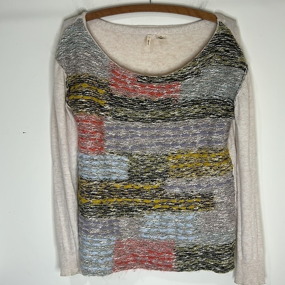 ANTHROPOLOGIE MOTH Multi-Color Knit Cashmere Blend Sweater Size Medium - Picture 16 of 16